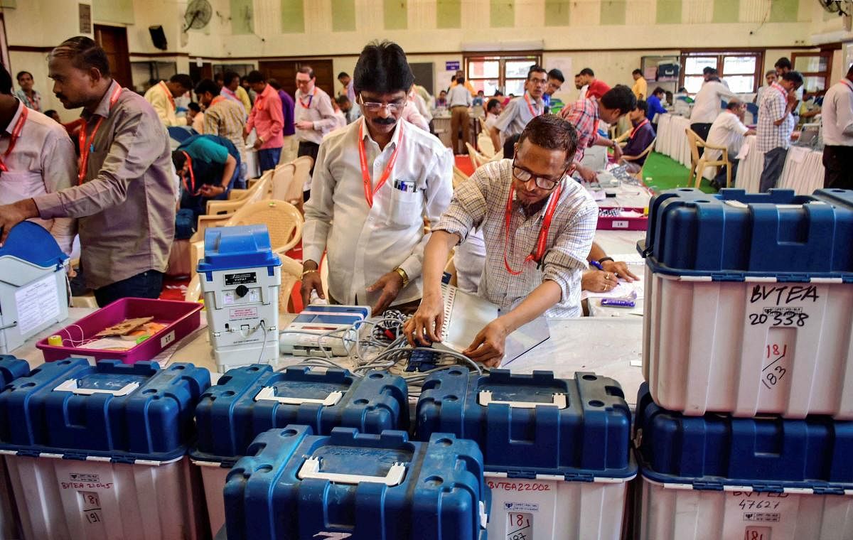 Fifty-nine VVPAT machines, 34 control units and 19 ballot units (EVMs) were replaced due to technical glitches in 12 assembly constituencies of the district. (PTI File Photo)