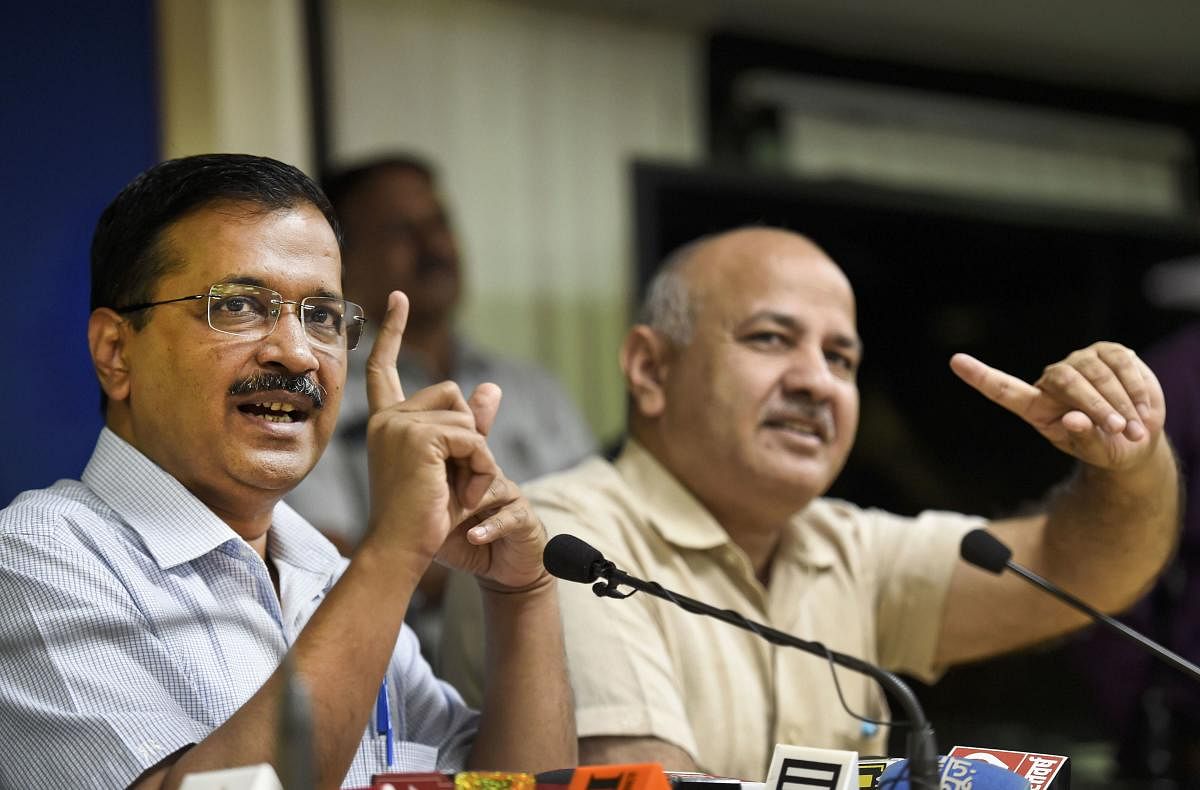 Addressing the volunteers of the Aam Aadmi Party in Rohini, Kejriwal said there were fights and conflicts in every family and it was the same within the AAP. Photo/PTI