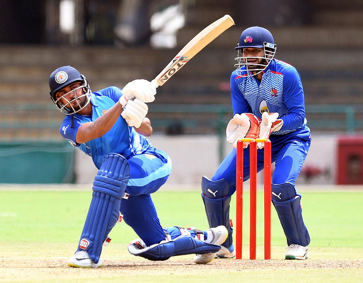 Karnataka skipper Manish Pandey, who has been in sizzling form, will be eyeing another strong knock in the semifinals against Chhattisgarh on Wednesday. DH PHOTO/ SRIKANTA SHARMA R