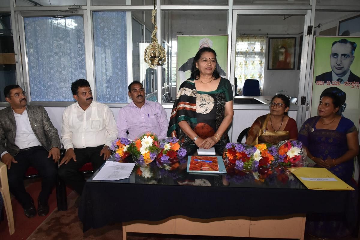 Dr Parvathi Appaiah took charge as the chairperson of Karnataka Kodava Sahitya Academy in Madikeri.