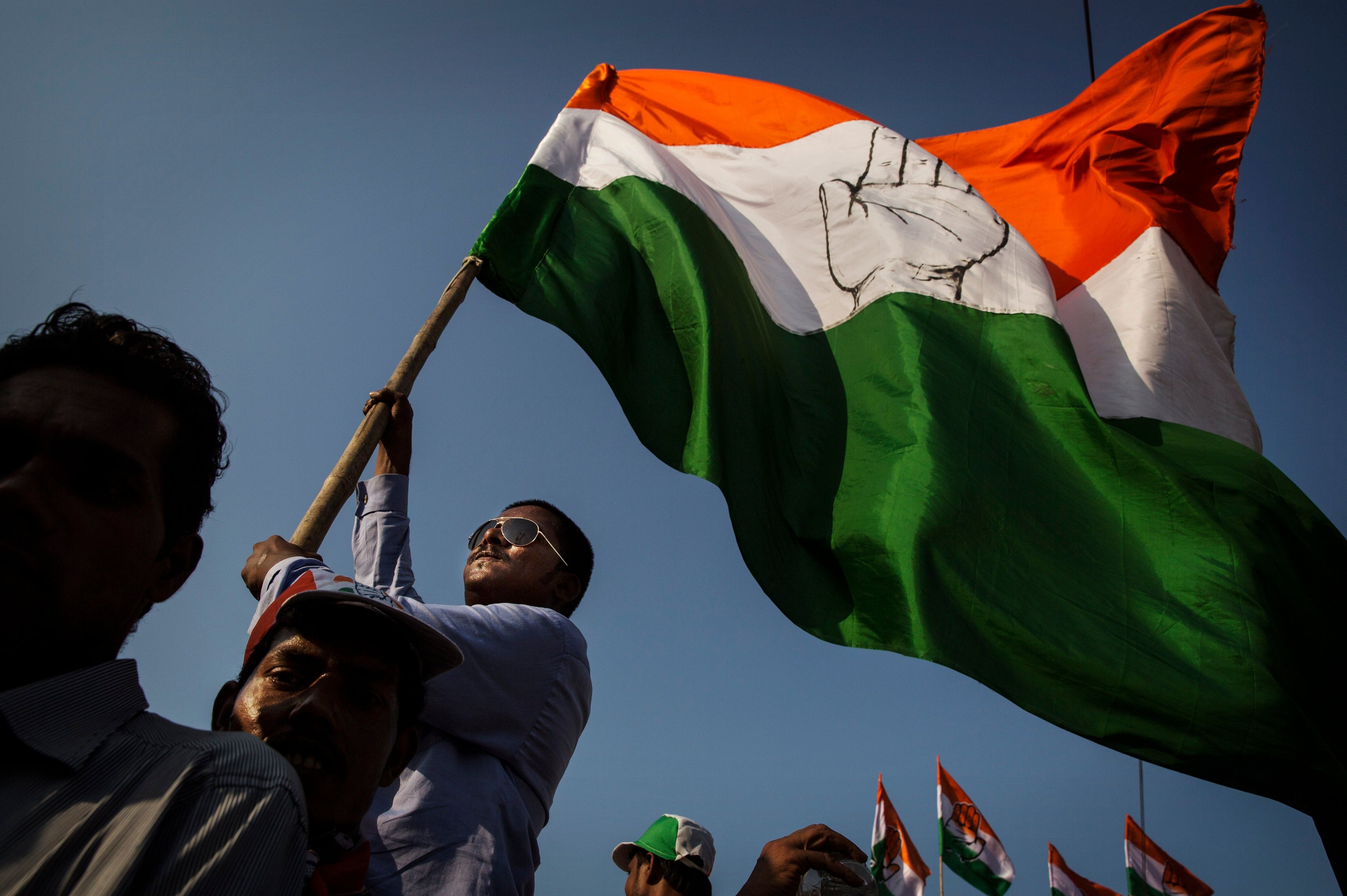 Indian National Congress flag. (Getty images)