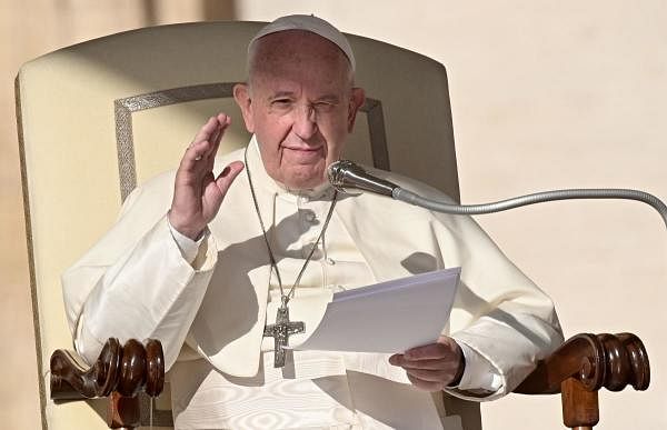 ope Francis gestures as he speaks during the weekly general audience on October 23, 2019 on at St. Peter's Square in the Vatican. (AFP photo)