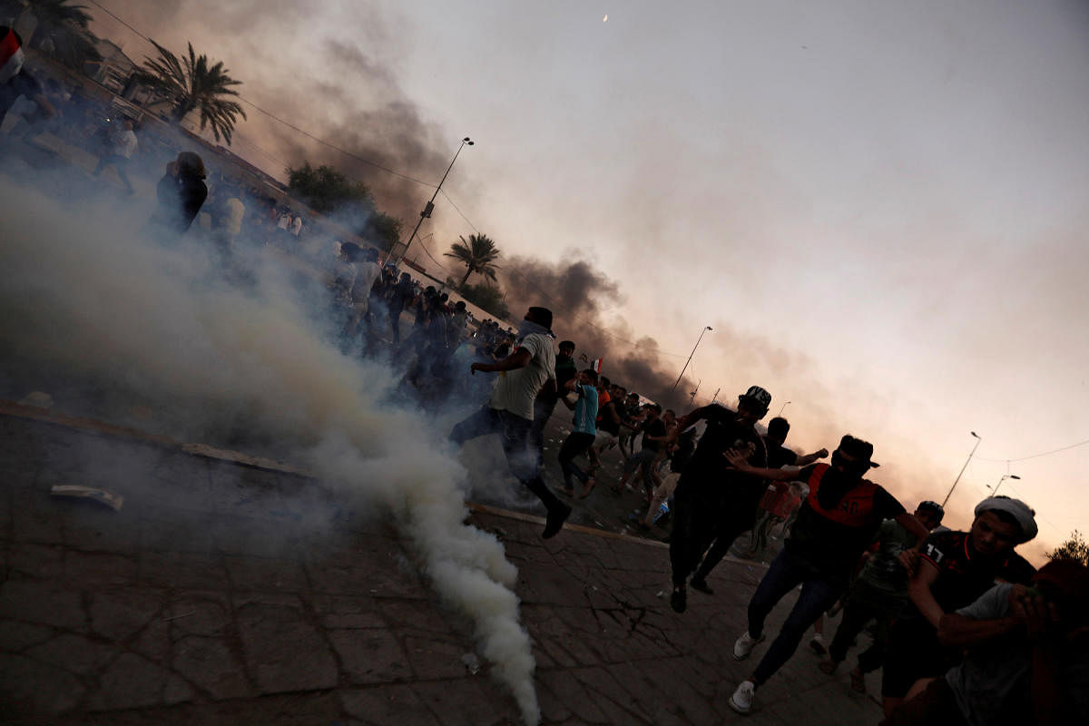 File Reuters picture of a protest in Iraq