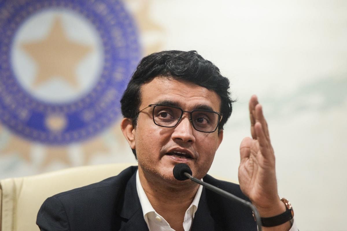 Former cricketer Sourav Ganguly, newly-elected president of the Board of Control for Cricket in India (BCCI), speaks during a press conference at the BCCI headquarters in Mumbai on October 23, 2019.  AFP Photo
