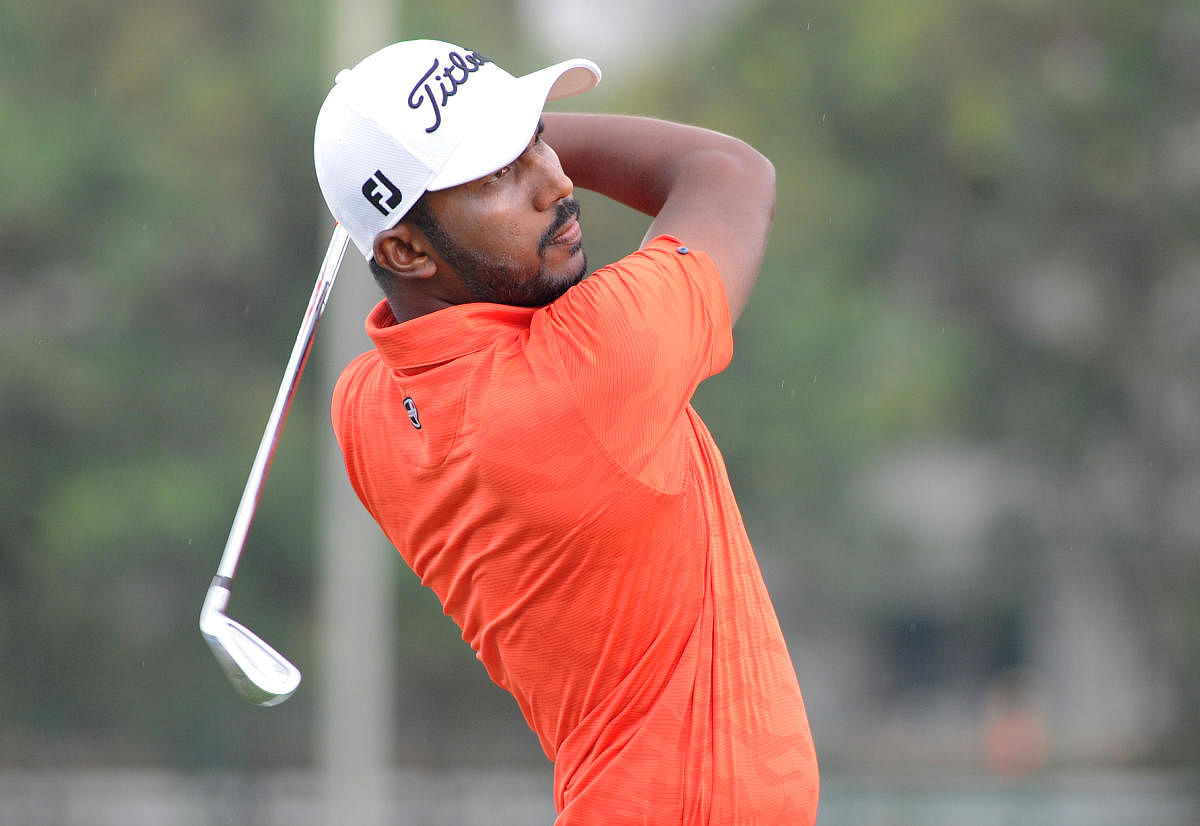 S Chikkarangappa worked as a ball boy and caddie before making it big in golf. DH PHOTO/ SRIKANTA SHARMA R