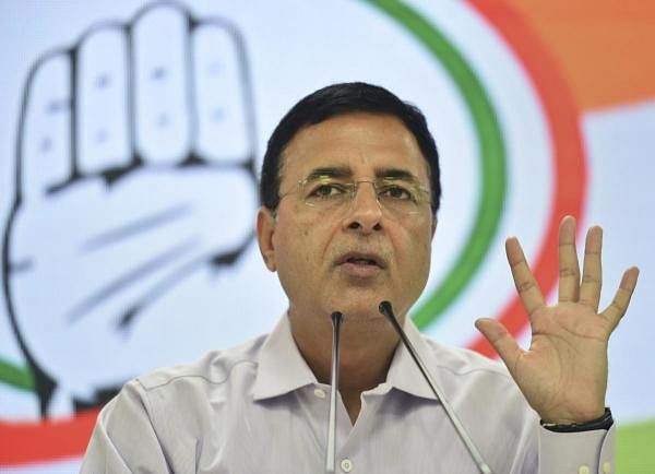 Surjewala, the Congress' head of communications and national spokesperson, was seeking re-election from the constituency. Photo/PTI