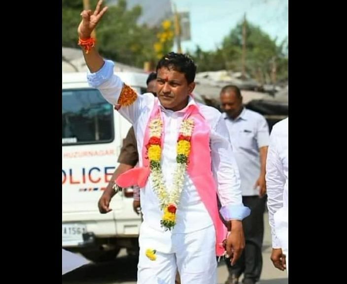 Celebrations broke out across Telangana on Thursday with TRS activists bursting crackers to celebrate the party candidate Sanampudi Saidi Reddy's thumping victory at the party headquarters and other major cities of the state. Photo/Facebook