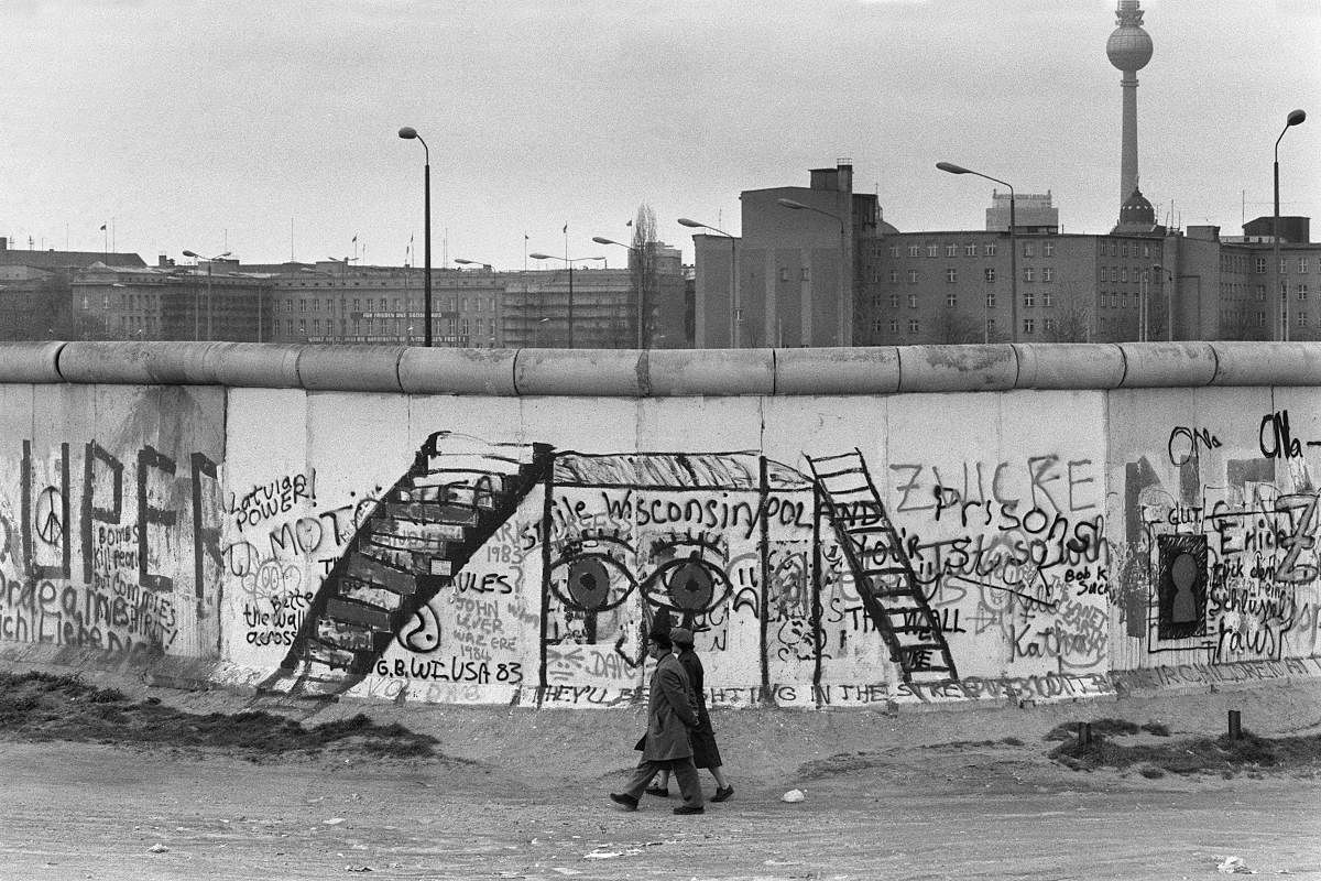 1984 photo of the Berlin Wall on the West Berlin side. (Photo of AFP)