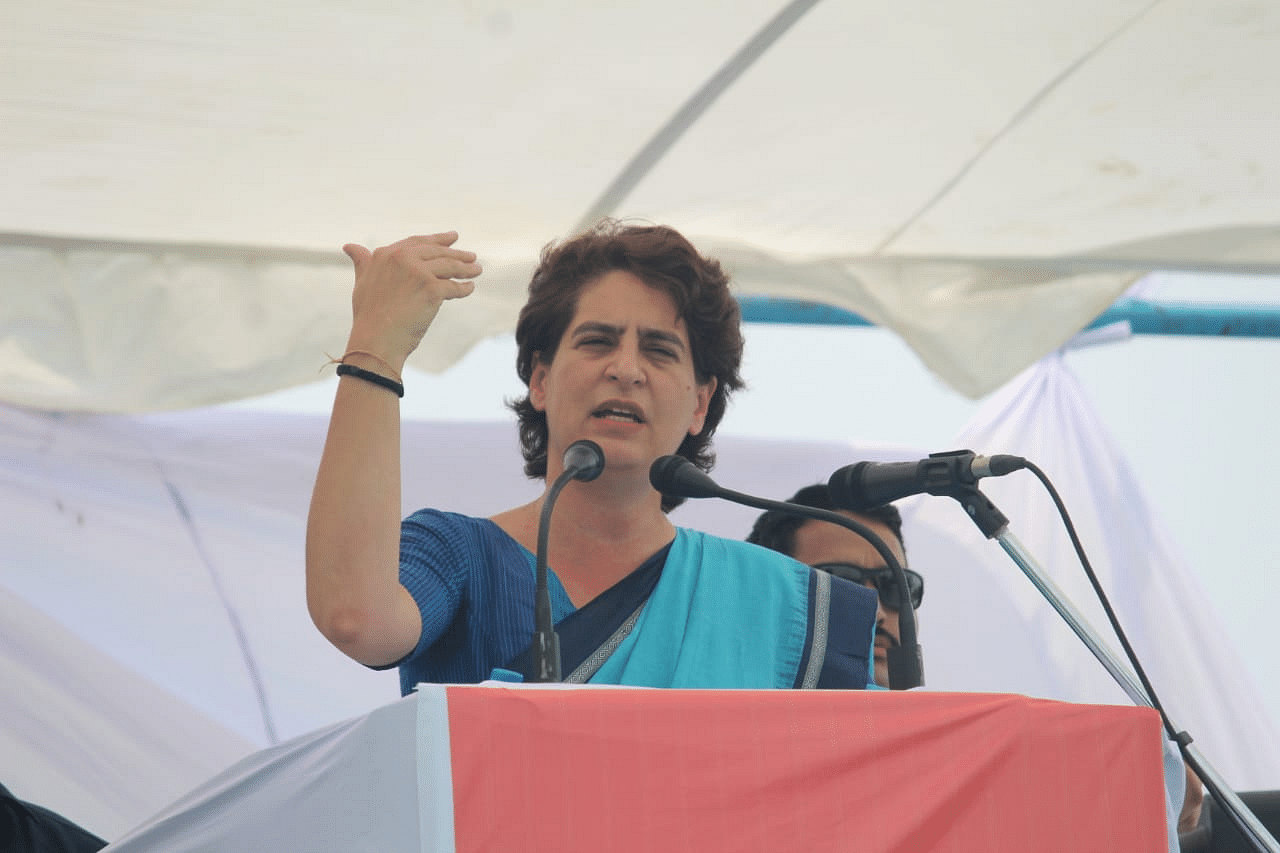 Party general secretary Priyanka Gandhi Vadra said that while farmers and unemployed youth did not have the facility of meeting the prime minister and airing their grievances, "international business brokers" like Sharma were giving assurance that the visit would be sponsored. Photo/Facebook (Priyanka Gandhi Vadra)