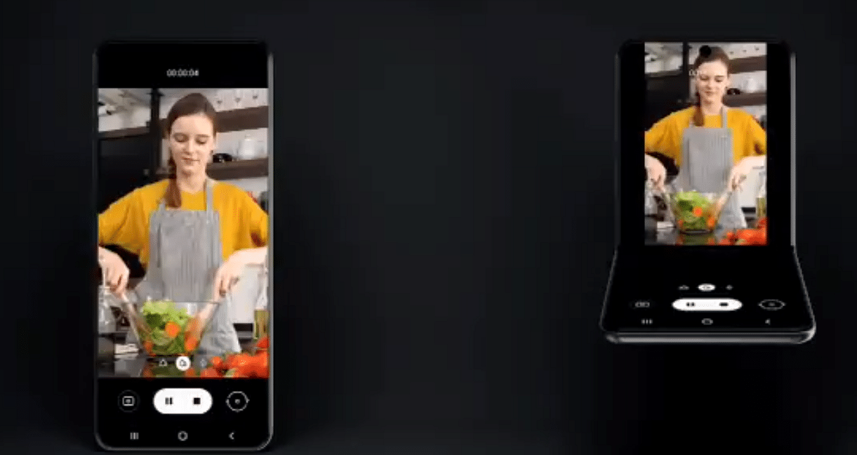 Samsung's flexible flip phone teaser screen-shot (Picture Credit: Samsung US Newsroom/Twitter)