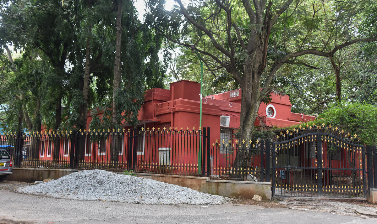 The old EC building in Cubbon Park which will make way for the seven-storied annexe. DH photo/S K Dinesh