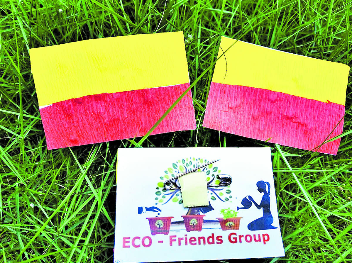 The paper seed flag by Eco Friends Group to be distributed among schoolchildren.