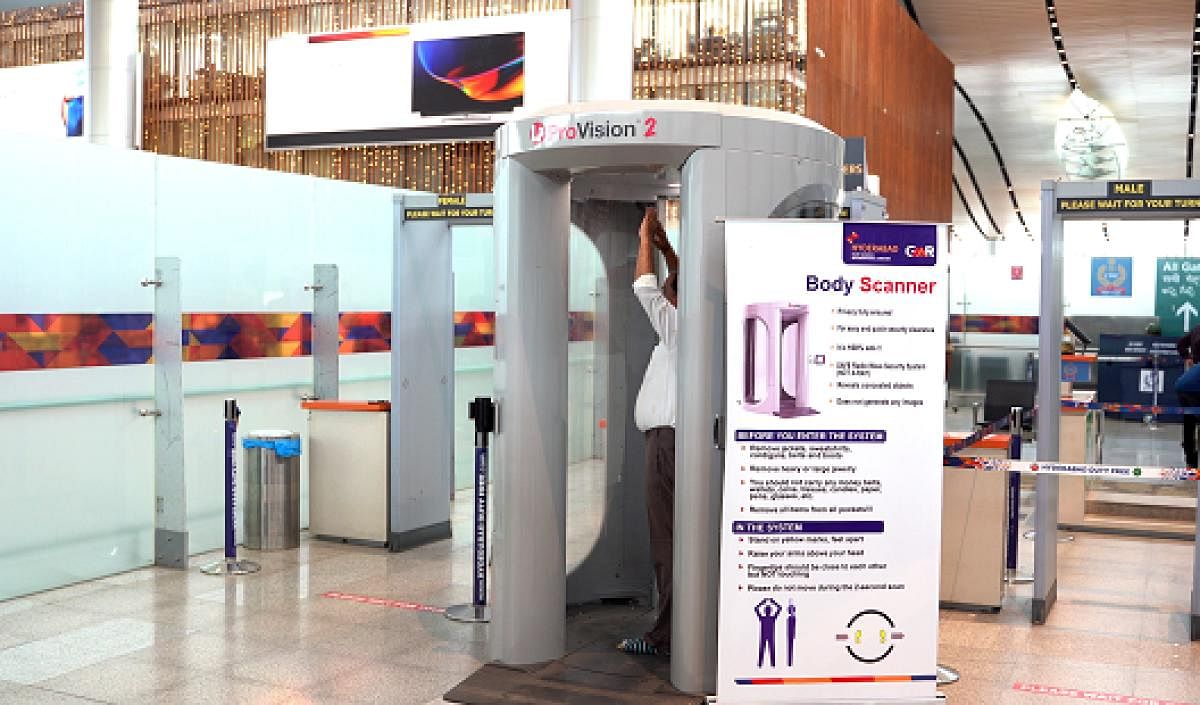 Upon successful completion of trials and subsequent regulatory approvals, Body Scanners will be installed across the terminal for security check. (DH Image)