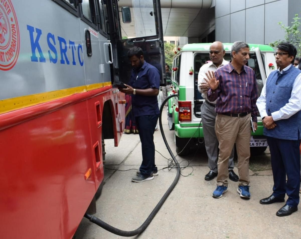 KSRTC launched Prakruthi Vehicles on Thursday in Bengaluru to carry out surprise checks on pollution-causing buses across the state.
