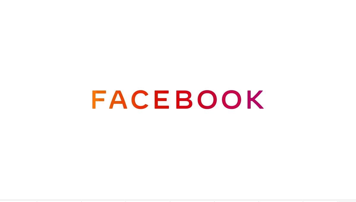 This handout image obtained November 4, 2019 courtesy of Facebook, shows the new company logo for Facebook. AFP Photo