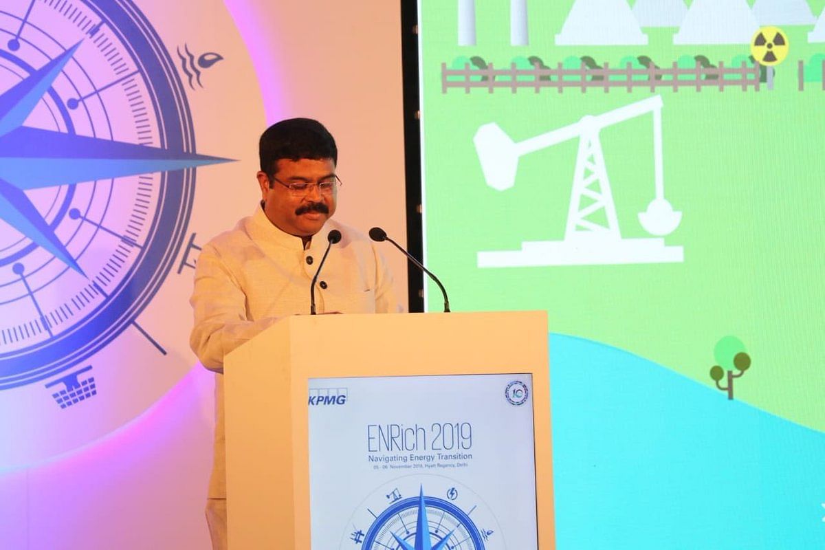 Speaking at KPMG's Enrich 2019 conferenc, he said India will chart its own course of energy transition in a responsible manner even as it is said to be a key driver of global energy demand in the coming decades. (PIB/Twitter)