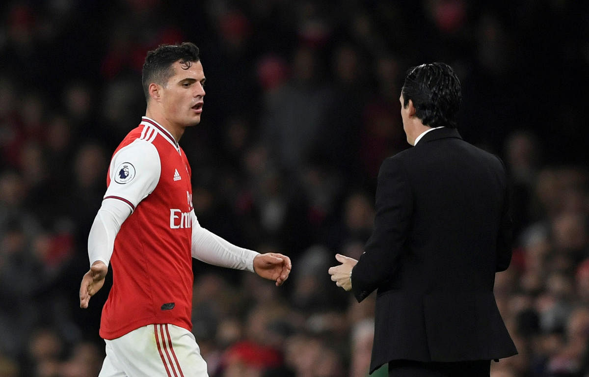 The Swiss international swore and threw the captain's armband to the floor after being booed as he was substituted against Crystal Palace 10 days ago. Reuters photo