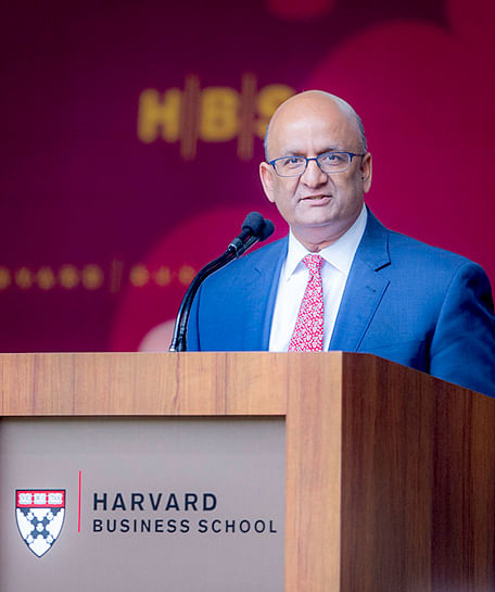 Nitin Nohria said serving as Dean has been a "privilege for which I am immensely grateful”. Photo/hbs.edu