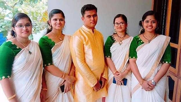 Quintuplets Uthraja, Uthara, Uthrajan (brother), Uthama and Uthra. (From left to right) (DH photo)