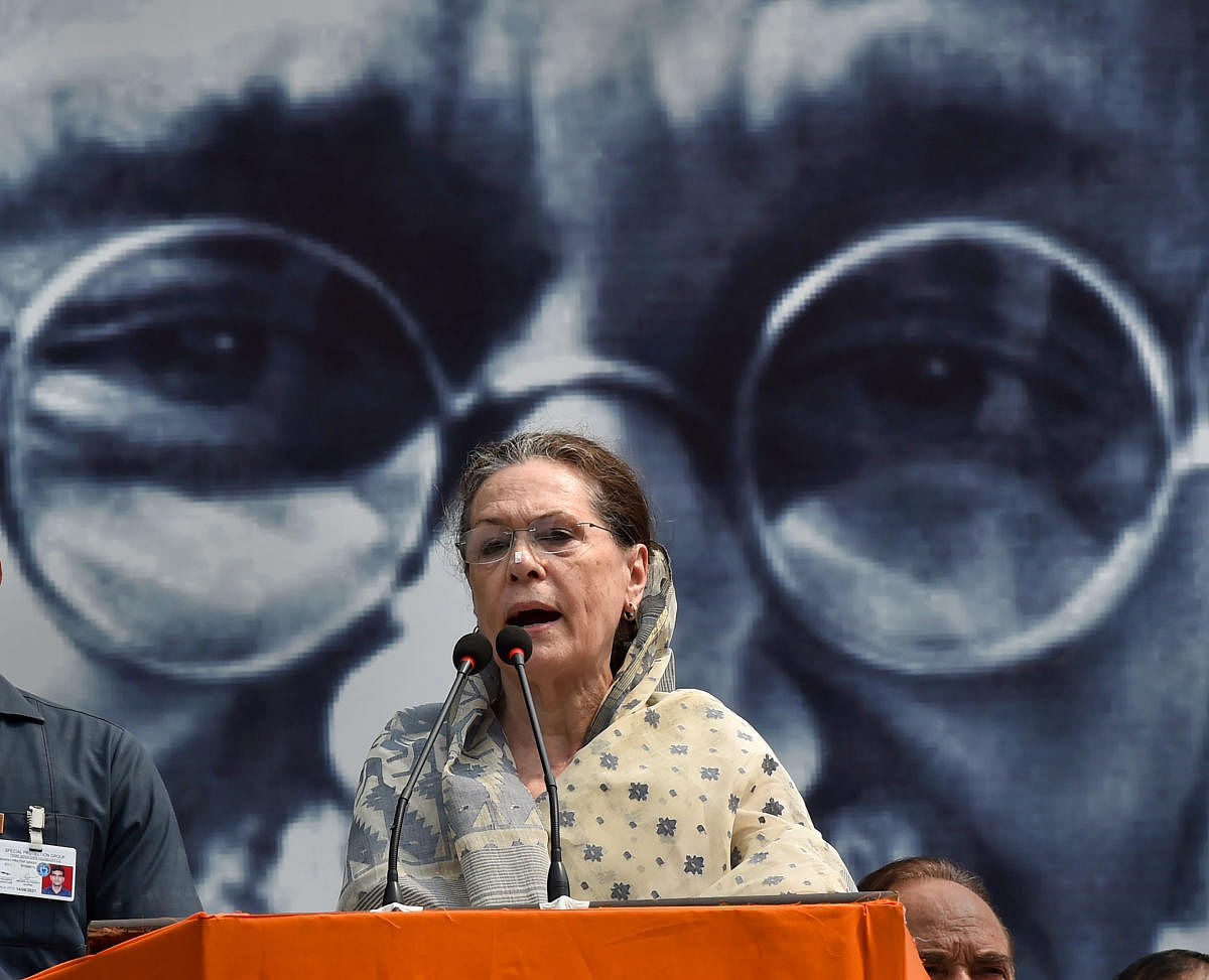 Congress President Sonia Gandhi. (PTI Photo/Manvender Vashist)