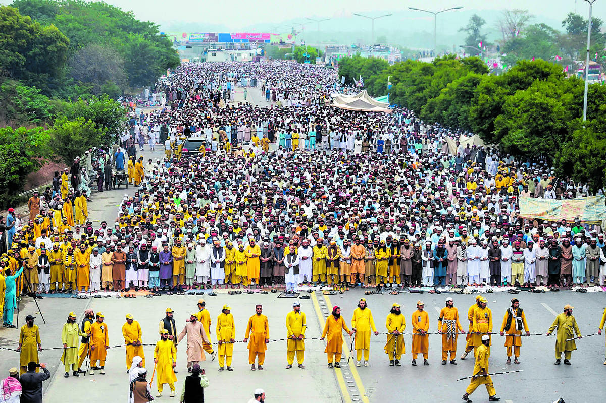 "Azadi (Freedom) March" in Islamabad.(Photo by AAMIR QURESHI / AFP)