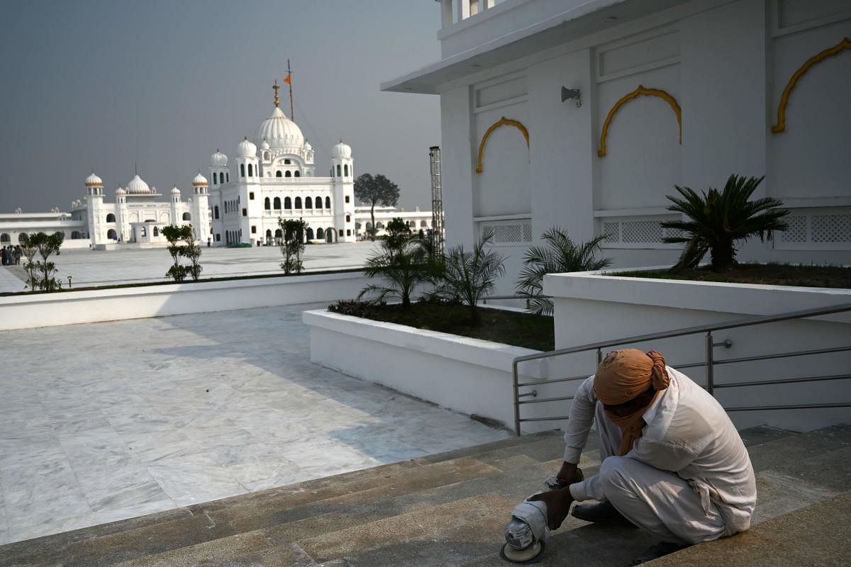  Shrine of Baba Guru Nanak Dev at the Gurdwara Darbar Sahib (AFP Photo)