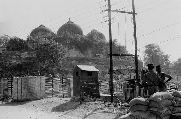In this Nov. 1990 file photo, a view of Babri Masjid. (PTI photo)