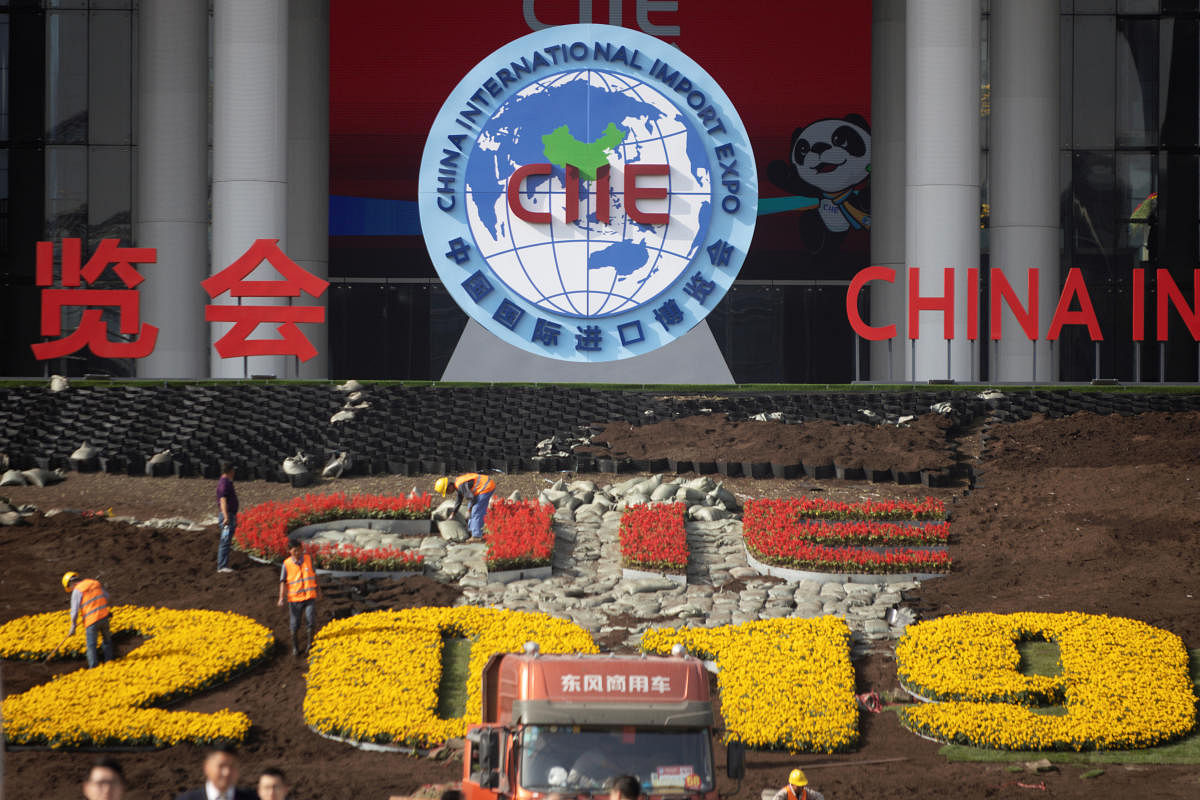 The venue for the second China International Import Expo in Shanghai. (REUTERS)