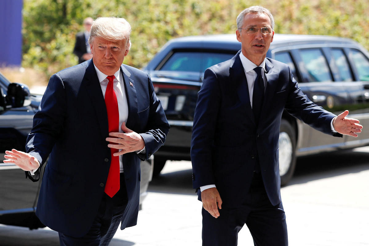 Trump and Stoltenberg, who is Norwegian, will also discuss counterterrorism, cyber-security and protecting critical infrastructure. Photo/Reuters