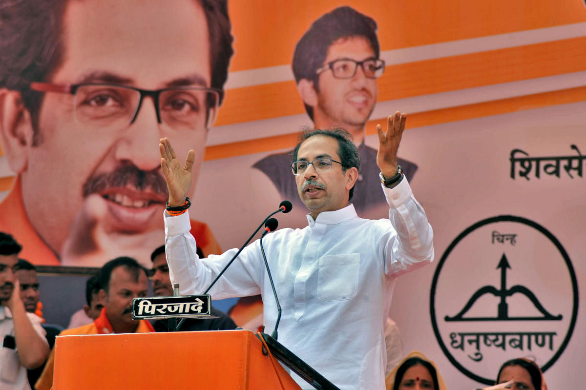 “We remember Balasaheb today... I will also go and meet Advaniji. He played a very big role in the Ram temple movement by undertaking rath yatras," said Thackeray. Photo/PTI