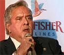 Kingfisher Airlines Chairman Vijay Mallya speaks during a media conference for announcing the Q2 results of the company, in Mumbai on Tuesday. PTI