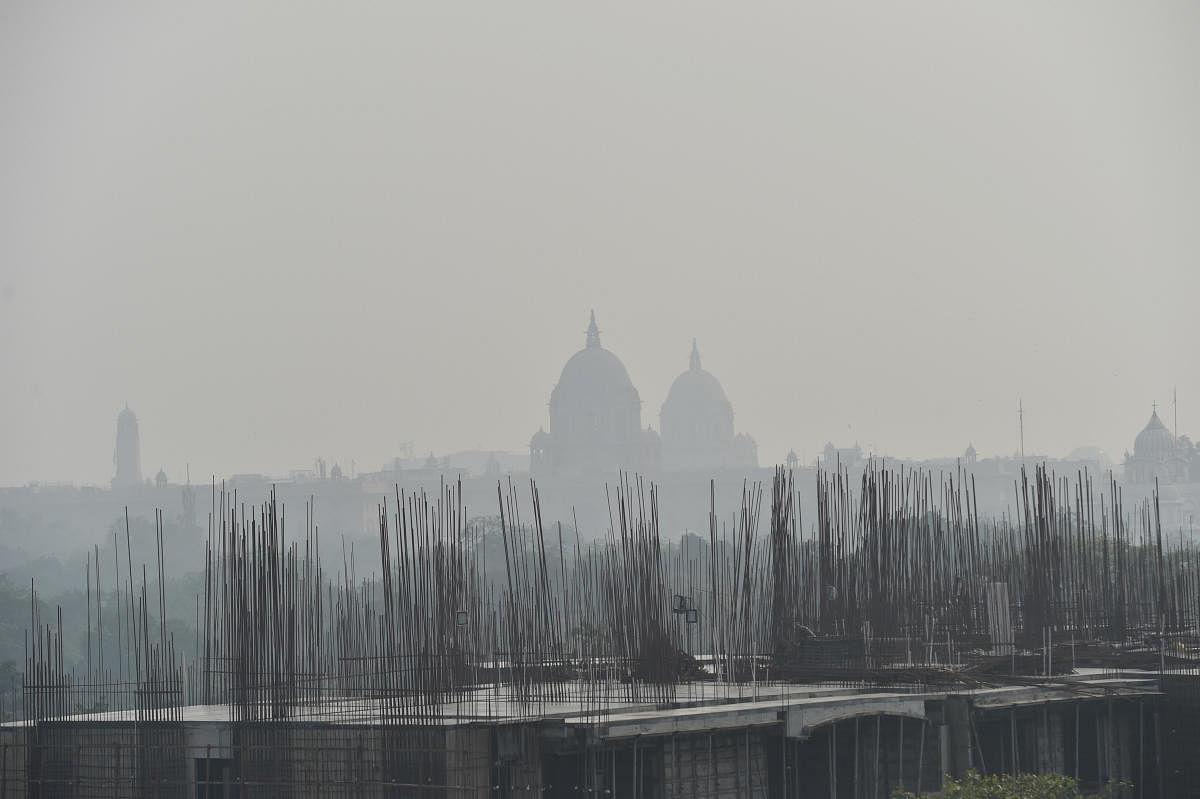 On Monday, most of the 37 air quality monitoring stations in Delhi recorded air quality in the 'severe' category. Photo/PTI