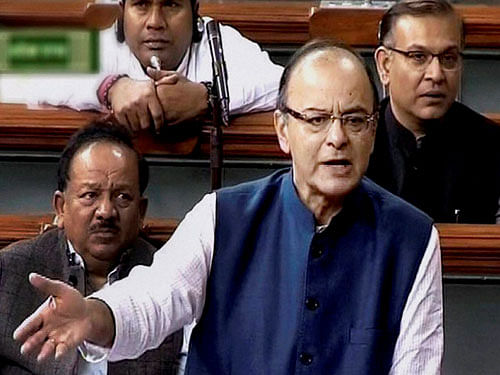 Jaitley said Sharma was 'perfectly right that the Debt Recovery Tribunals have to be made more effective.' PTI File Photo.