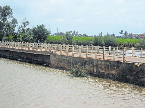 The Danwad-Examba bridge across the river Doodhganga in Chikkodi taluk in Belagavi district was opened for traffic on Friday. DH&#8200;photo