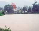 rain effect: Bhagmandala in Kodagu inundated due to heavy rains. DH Photo