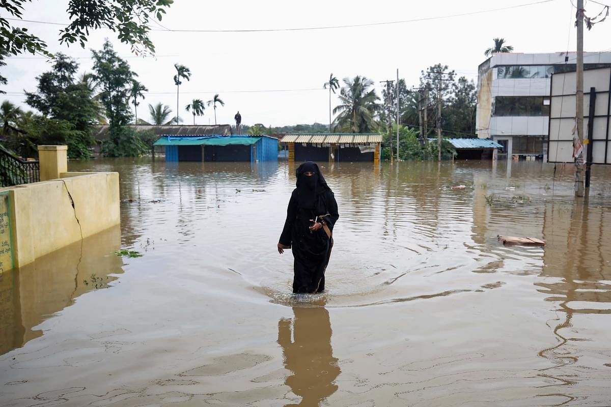 Representative image of Karnataka flood. AFP Photo