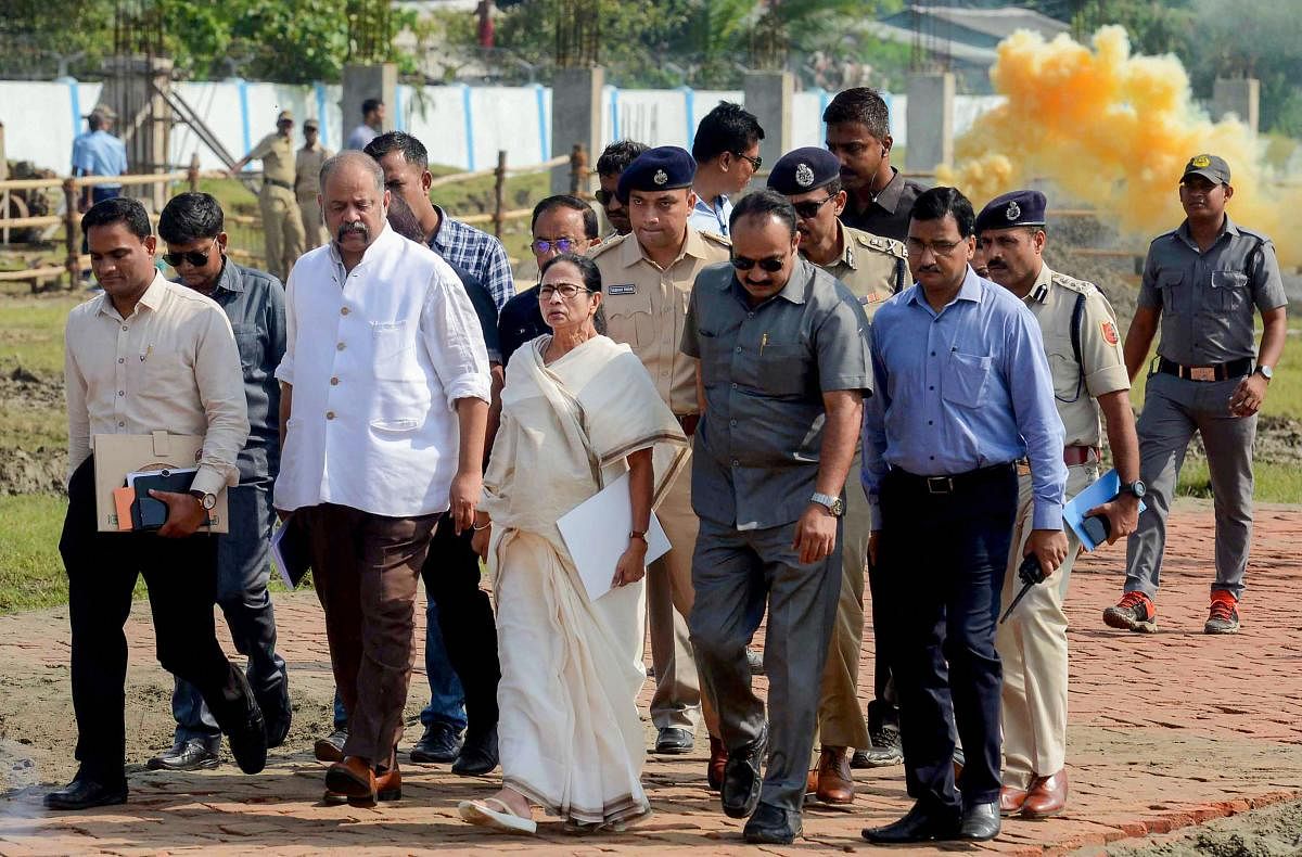 Earlier, Mamata Banerjee with officials visited the cyclone-hit Kakdweep in South 24 Parganas district. (PTI file photo)