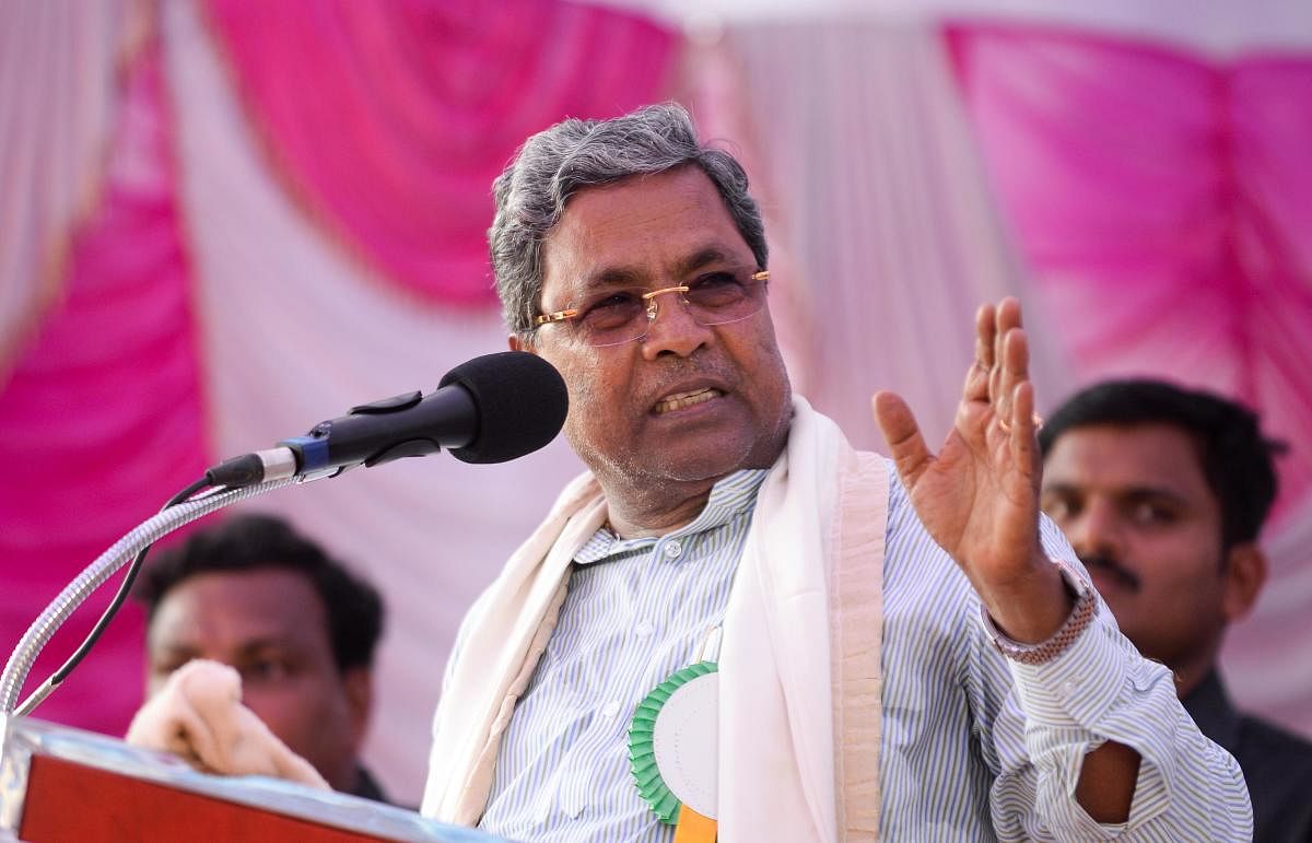 Leader of Opposition in Assembly Siddaramaiah. DH Photo