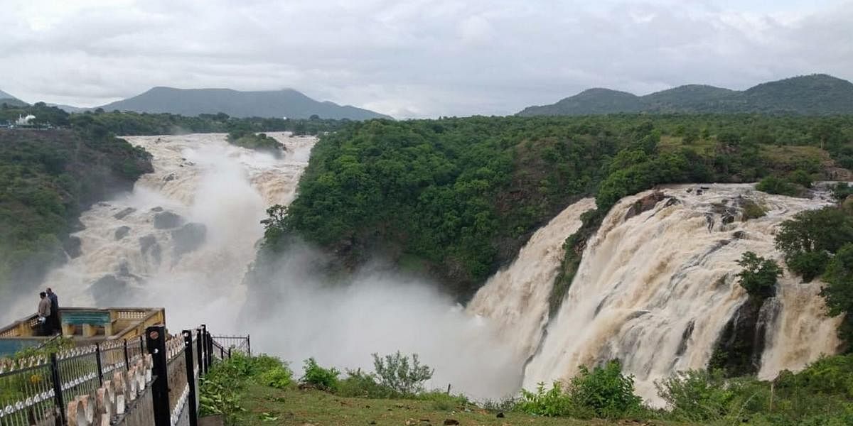 The Gaganachukki Falls in Malavalli taluk, Mandya district.