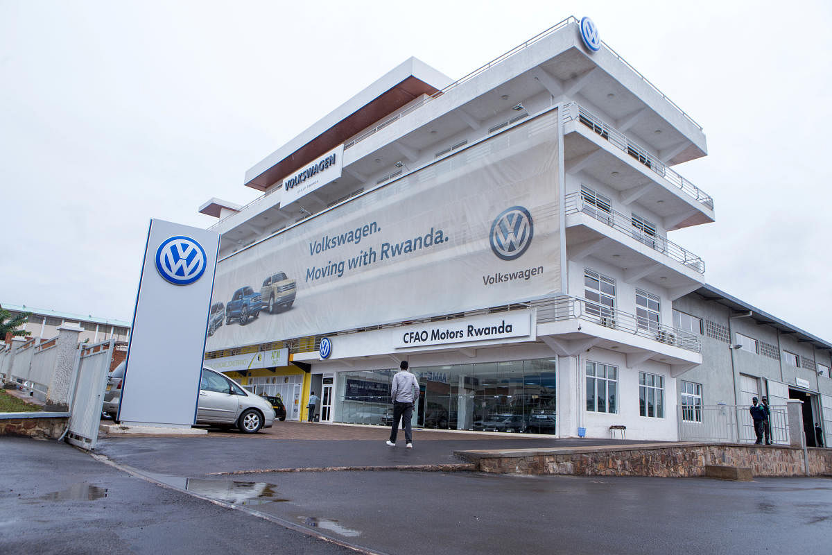 Volkswagen is placing a $50 million bet on a new business built around ride-hailing and car-sharing model and is starting its business in Rwanda. Reuters File Photo