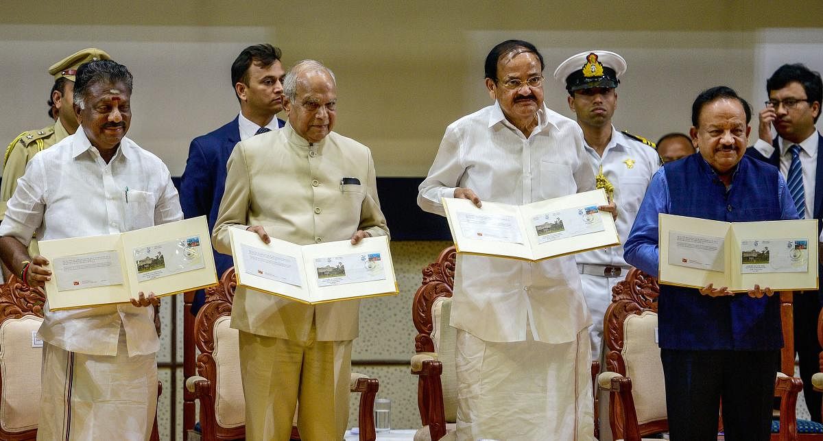 ice President M Venkaiah Naidu at the inauguration ceremony of silver jubilee celebrations of National Institute of Ocean Technology (NIOT), in Chennai, Sunday, Nov. 3, 2019. (PTI Photo)