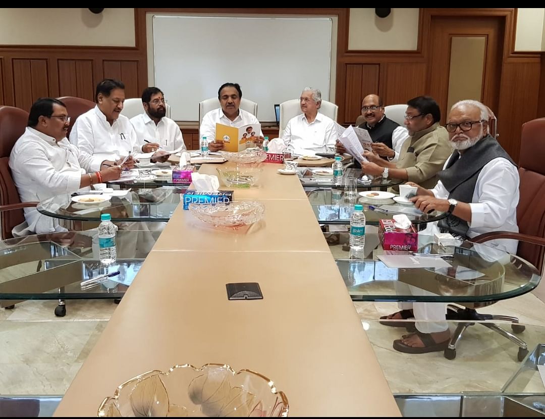 First joint meeting of Congress, NCP and Shiv Sena. (DH Photo)