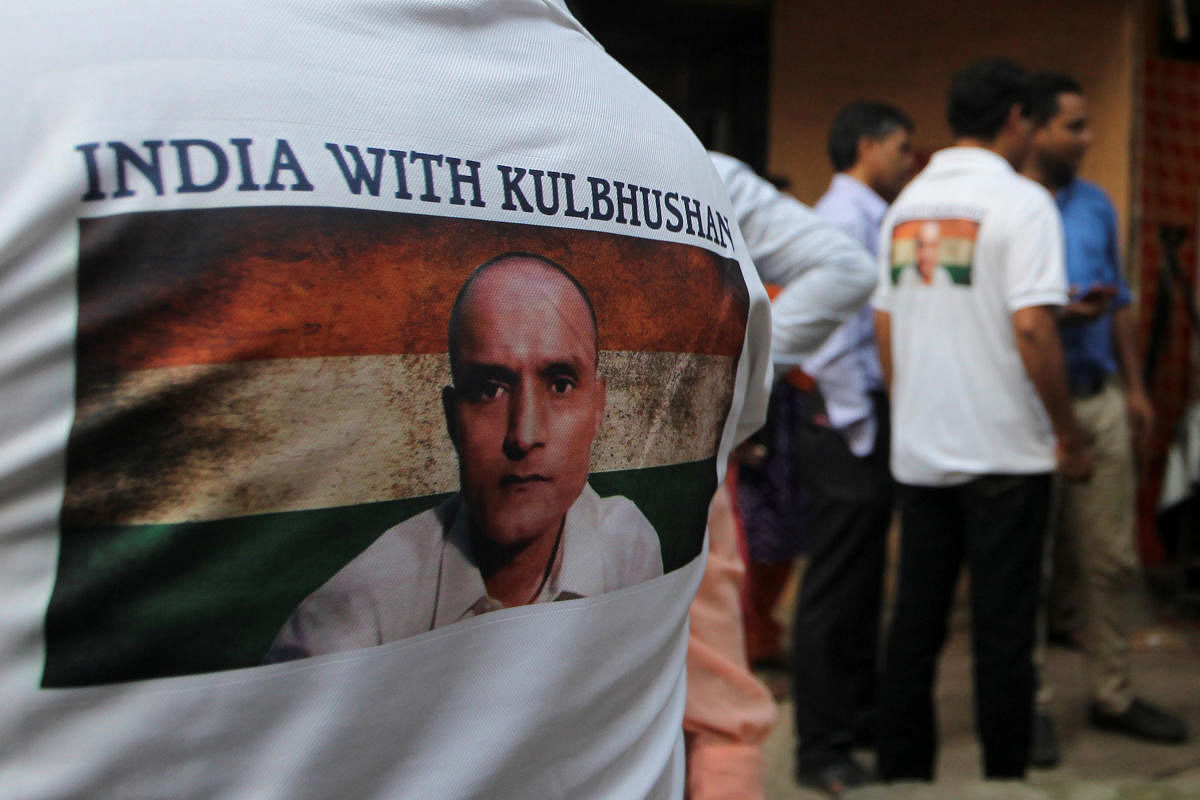 Indian national Kulbhushan Jadhav by International Court of Justice, in Mumbai. (Photo by Reuters)