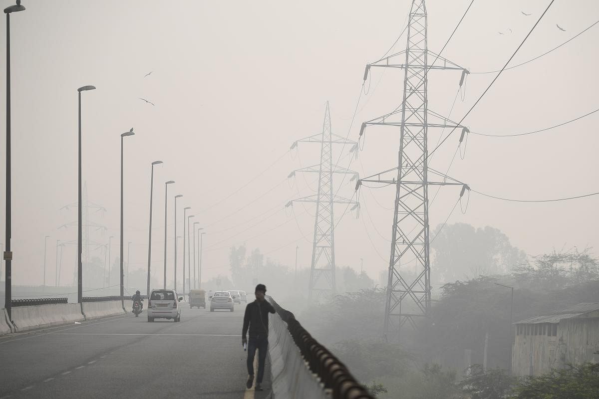 Smog in Delhi (AFP photo)