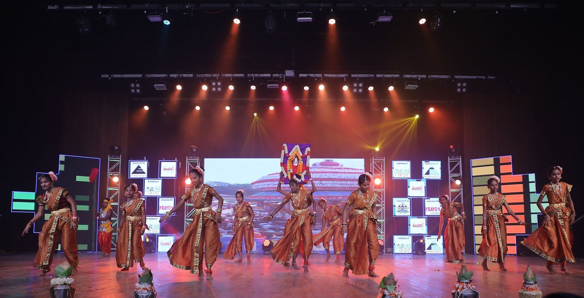 (Above and below) Dance performances by the children who took part in ‘Sinchana’.