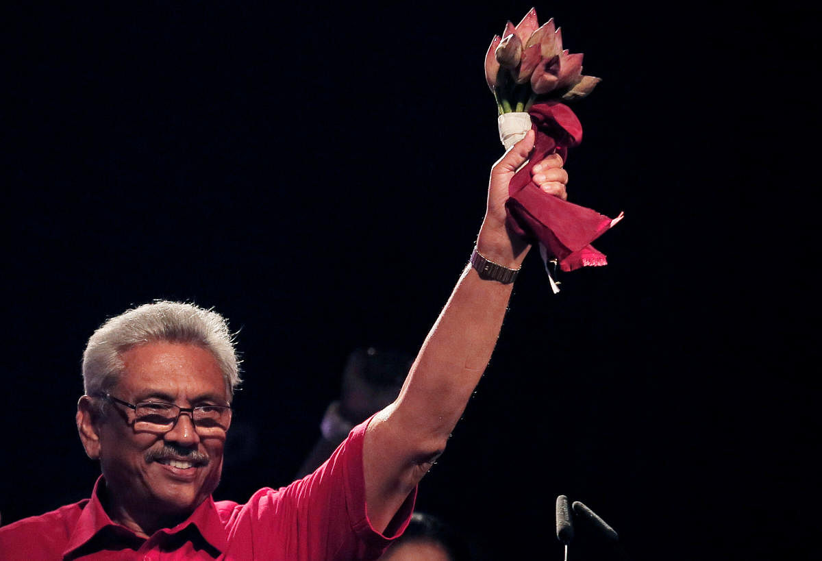 Sri Lanka People's Front party leader and former wartime defence chief Gotabaya Rajapaksa (Photo by Reuters)