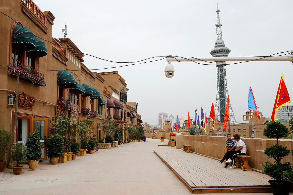 A security camera is placed in a renovated section of the Old City in Kashgar, Xinjiang Uighur Autonomous Region, China. (Photo by Reuters)