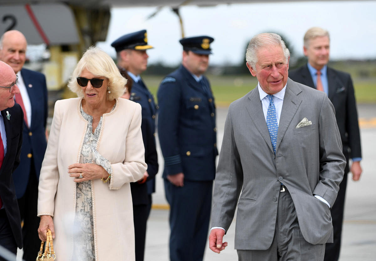 Britain's Prince Charles and his wife Camilla, Duchess of Cornwall, arrive at RNZAF Whenuapai in Auckland, New Zealand. (Photo by Reuters)