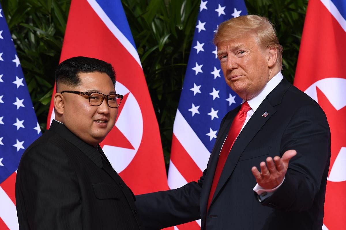 North Korea's leader Kim Jong Un (L) and US President Donald Trump. (AFP file photo)