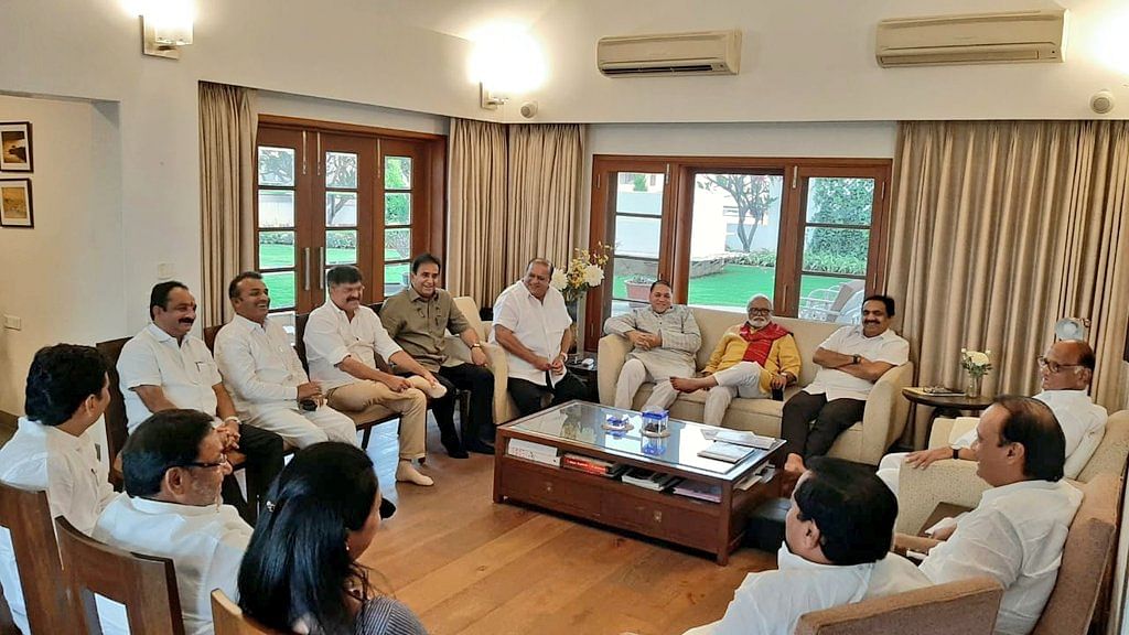 In Pune, Sharad Pawar chaired a meeting of top NCP leaders and members of core committee.